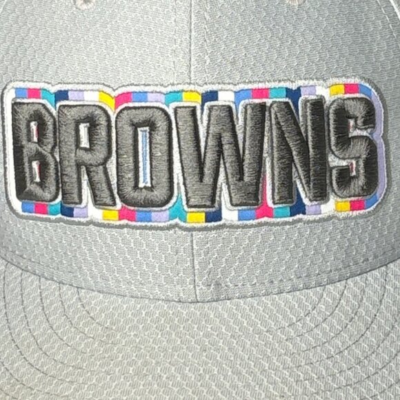 CLEVELAND BROWNS NFL 7 1/2 Fitted Hat Crucial Catch New Era 59FIFTY Embroidered - Picture 11 of 16